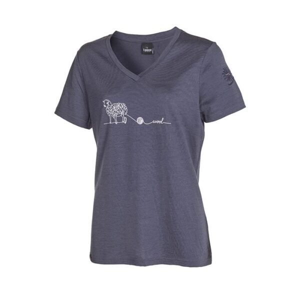 Ivanhoe Mim T-Shirt Dame 100% uld, steelblue-38 - T-Shirts