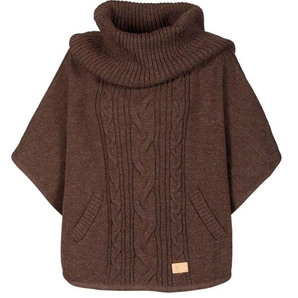 Ivanhoe NLS Nabben Poncho, coffee bean - Trøjer