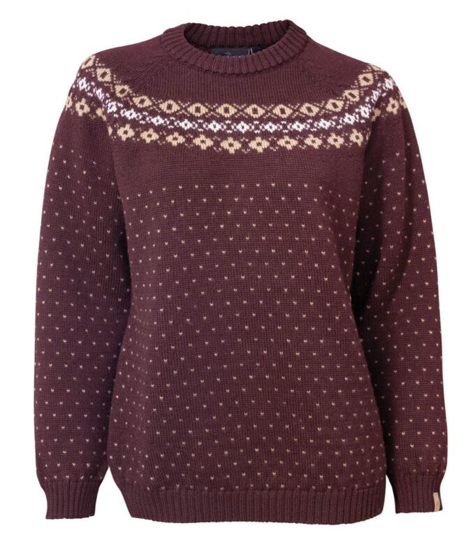 Ivanhoe Of Sweden Sire Dame Sweater Ruby Wine 38