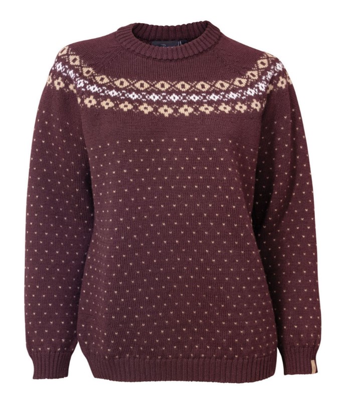 Ivanhoe Of Sweden Sire Dame Sweater Ruby Wine 38