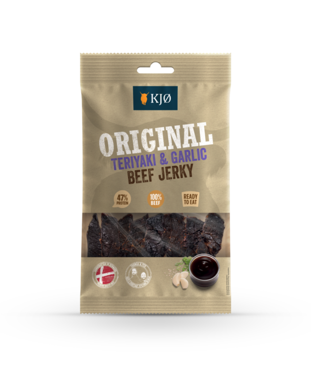KJØ Teriyaki/Garlic Beef Jerky 25g