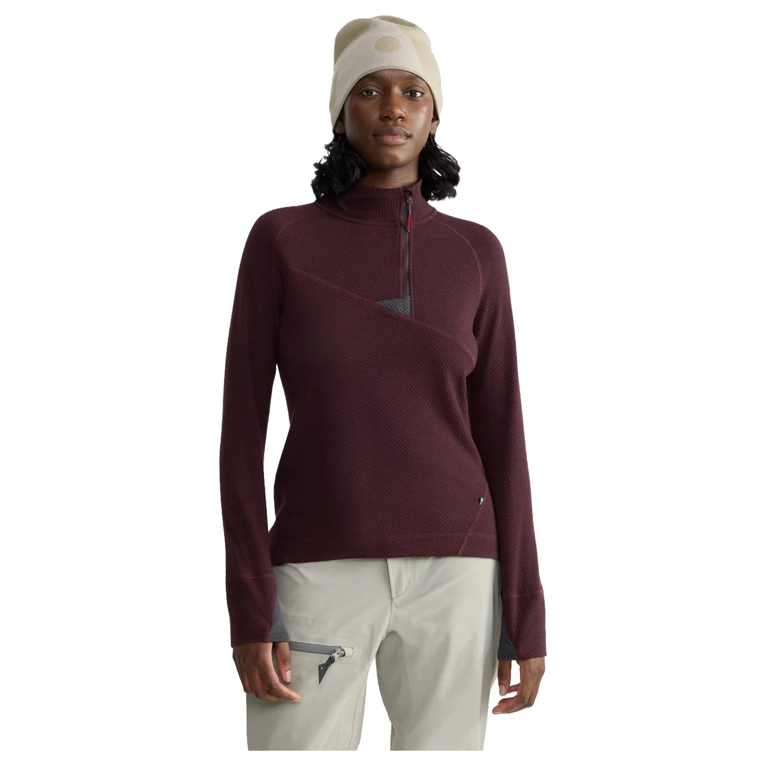 Klättermusen Huge Half Zip Sweater Dame M Rød Trøjer & sweaters