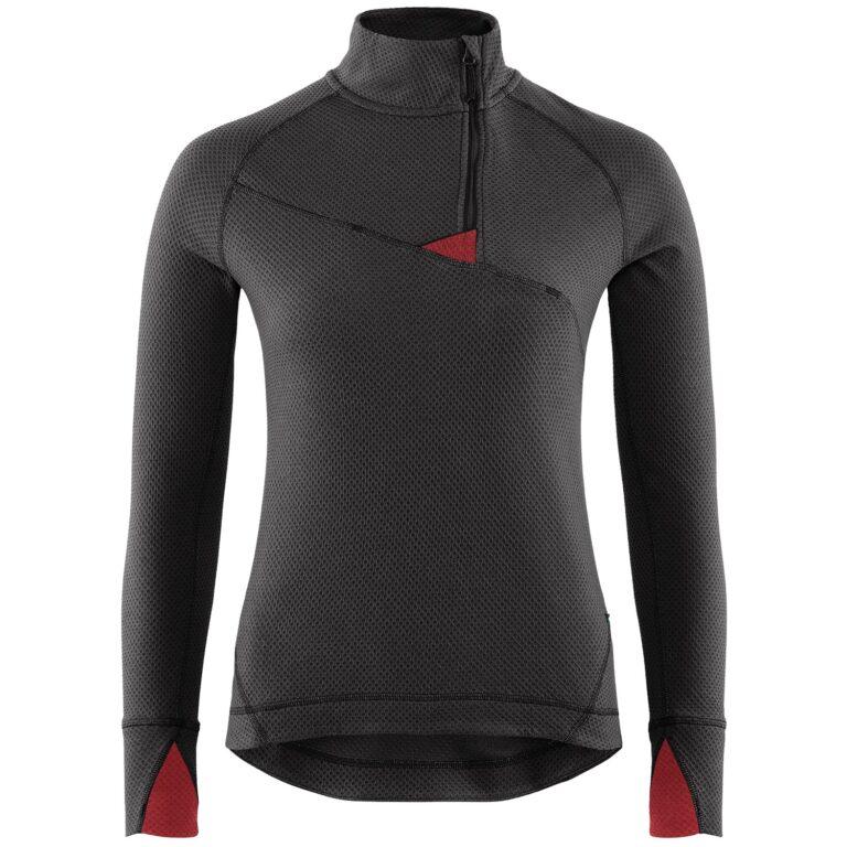 Klättermusen Huge Half Zip Sweater Dame S Grå/Rød Trøjer & sweaters