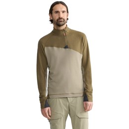 Klättermusen Huge Half Zip Sweater Herre L Grøn/Brun Fleece