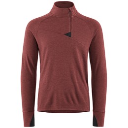 Klättermusen Huge Half Zip Sweater Herre L Rød Fleece