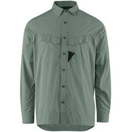 Klättermusen Syn LS Shirt Herre M Grøn Skjorter