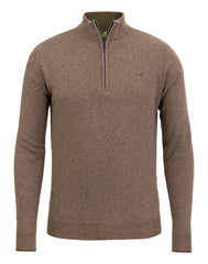 Laksen - Brompton Zip Neck Sweater - Camel