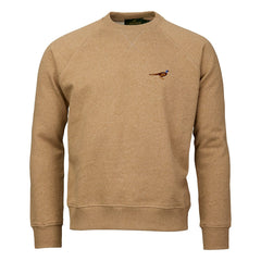 Laksen - True Pheasent logo sweater - Camel Melange