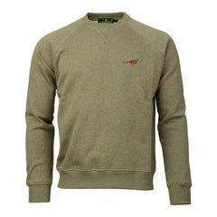 Laksen - True Pheasent logo sweater - Olive Melange