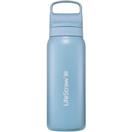 LifeStraw Go 0.7 ltr Stålflaske med Vandrensning Blå Drikkeflasker