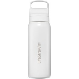 LifeStraw Go 0.7 ltr Stålflaske med Vandrensning Hvid Drikkeflasker
