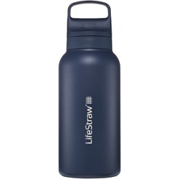 LifeStraw Go 1 ltr Stålflaske med Vandrensning Blå Drikkeflasker