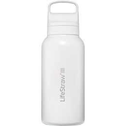 LifeStraw Go 1 ltr Stålflaske med Vandrensning Hvid Drikkeflasker