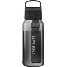 LifeStraw Go 1.0 ltr Drikkeflaske med Vandrensning Sort/Grå Drikkeflasker