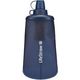 LifeStraw Peak Squeeze 0.65 ltr Foldbar Drikkeflaske med Vandrensningsfilter Blå Vandrensning