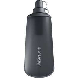 LifeStraw Peak Squeeze 1 ltr Foldbar Drikkeflaske med Vandrensningsfilter Grå Vandrensning