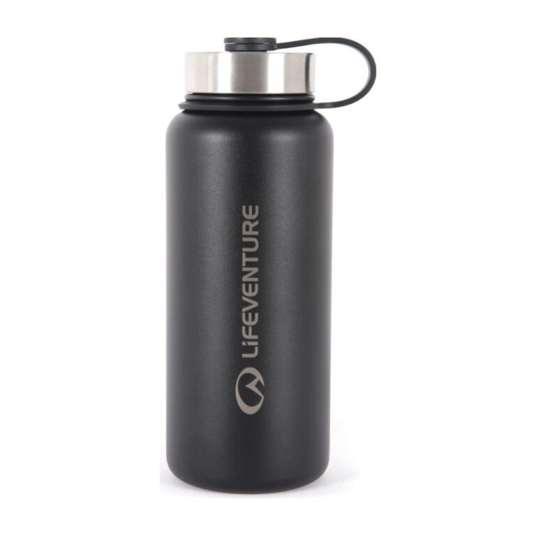 Lifeventure Stainless Steel Flask 1000ml Termoflaske - Black