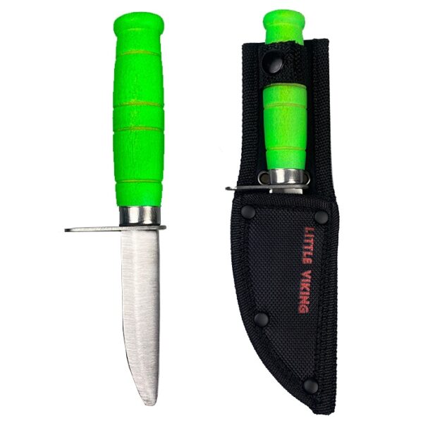 Little Viking Kids Knife, 7 cm-green - Jagtknive / dolk