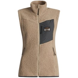 Lundhags Flok Wool Pile Vest Dame M Beige Veste