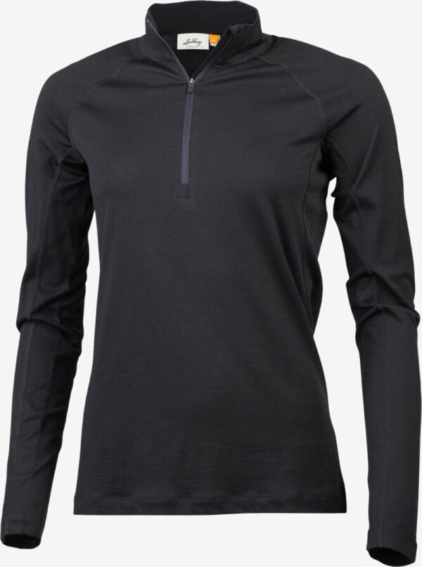 Lundhags - Gimmer Merino Lt dame 1/2 Zip (Black) - XS