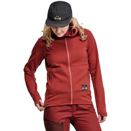 Lundhags Tived Merino Hoodie Dame M Rød Trøjer & sweaters