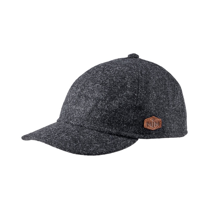 MJM Baseball Eco Merino Wool cap, dark antracite-L - Baseball cap, kasket