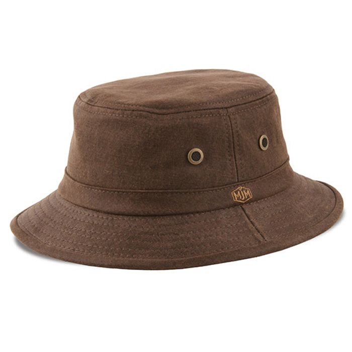MJM Bucket Faux Suede UVP50+, dk. brown-S - Hat