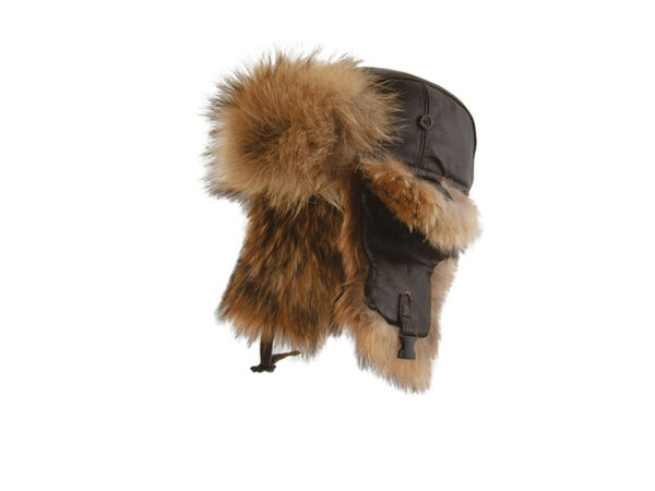 MJM Leather Racoon Hat XL