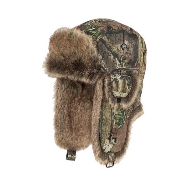 MJM Trapper Hunter 32 faux fur, Grøn-S - Vinterhue, vinterkasket