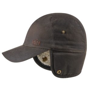 MJM Zwolle EL 10165 Wax m/øreklap, dark brown-XL - Vinterhue, vinterkasket