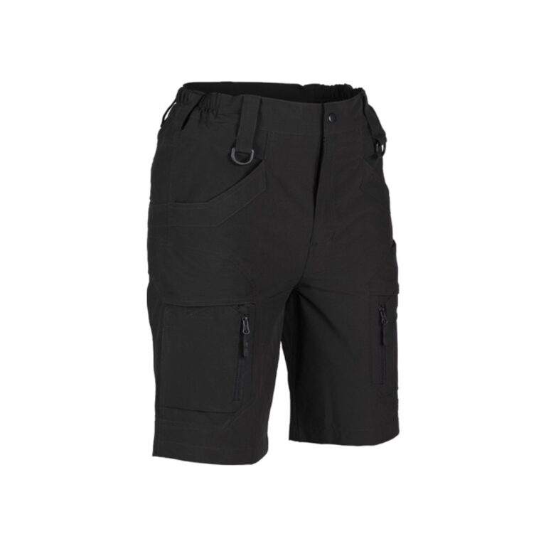 Mil-Tec Elastic Assault Shorts Black Elastiske shorts sort - XXXL