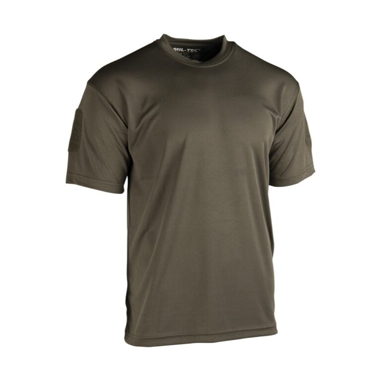 Mil-Tec Tactical T-Shirt Quickdry OD Grøn løbe t-shirt - XXXL