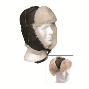 Mil-Tec - US AF Brown Leather B3 Fur Hat Pelshue