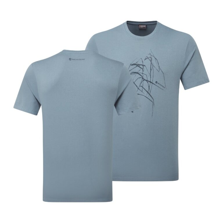 Montane Abstract Mountain T-Shirt T-shirt til herre - M - Stone Blue