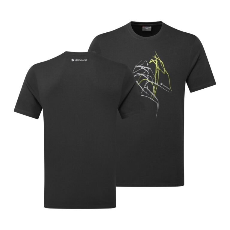 Montane Abstract Mountain T-Shirt T-shirt til herre - XL - Midnight Grey