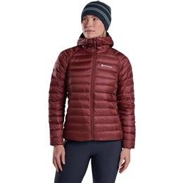 Montane Anti Freeze Hooded Down Jacket Dame L Rød Dunjakker