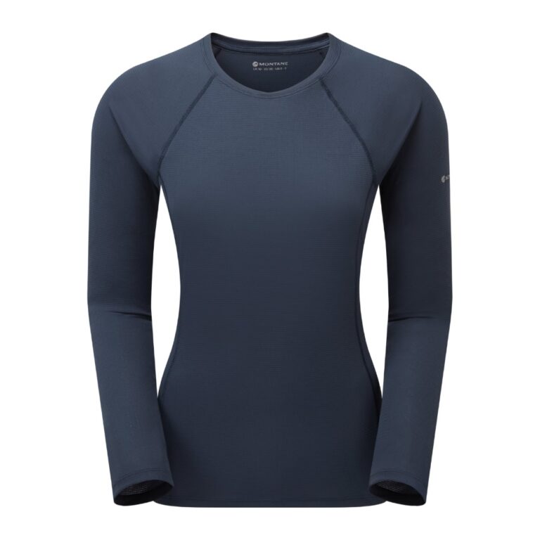 Montane Dart Nano Long Sleeve T-Shirt Langærmet T-shirt til dame - S - Eclipse Blue