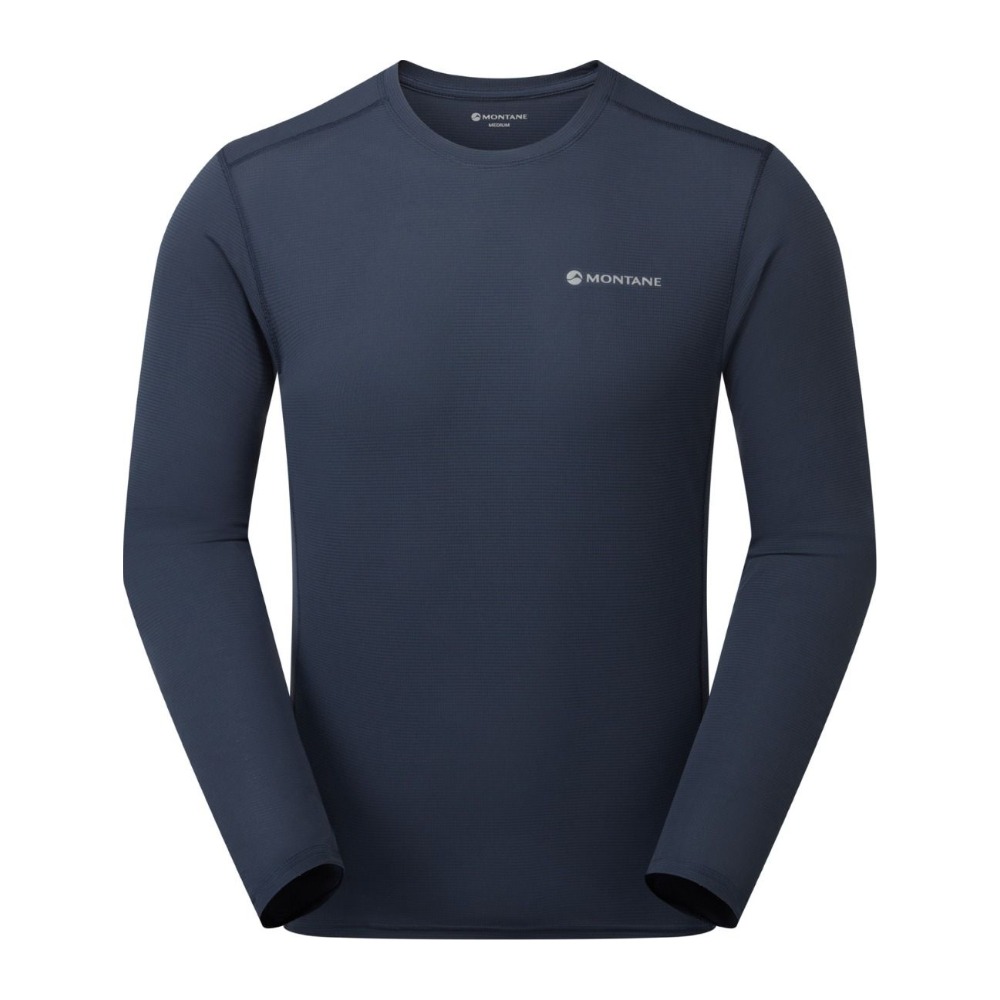 Montane Dart Nano Long Sleeve T-Shirt Langærmet T-shirt til herre - S - Eclipse Blue