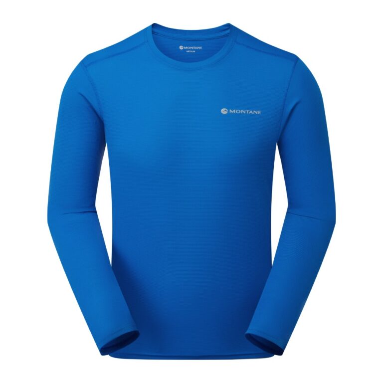 Montane Dart Nano Long Sleeve T-Shirt Langærmet T-shirt til herre - S - Neptune Blue