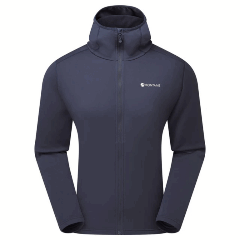Montane Fury Lite Hooded Fleece Jakke Let, varm og åndbar fleece til friluftsliv - Medium - Blå