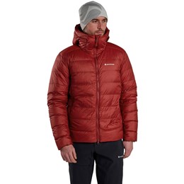Montane Kamen Hooded Down Jacket Herre L Rød Dunjakker