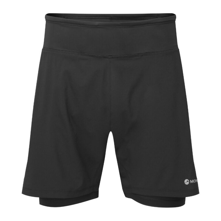 Montane Slipstream Twin Skin Shorts Løbeshorts til herre - S - Black