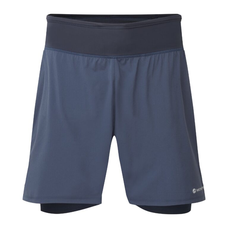 Montane Slipstream Twin Skin Shorts Løbeshorts til herre - S - Eclipse Blue