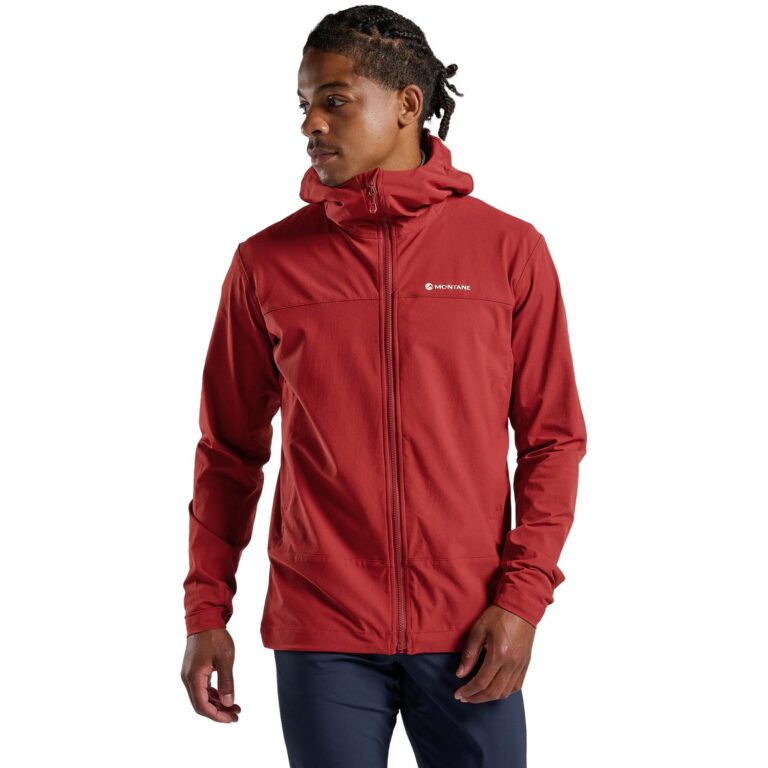 Montane Tenacity Hooded Softshell Jacket Herre M Rød Softshell-jakker