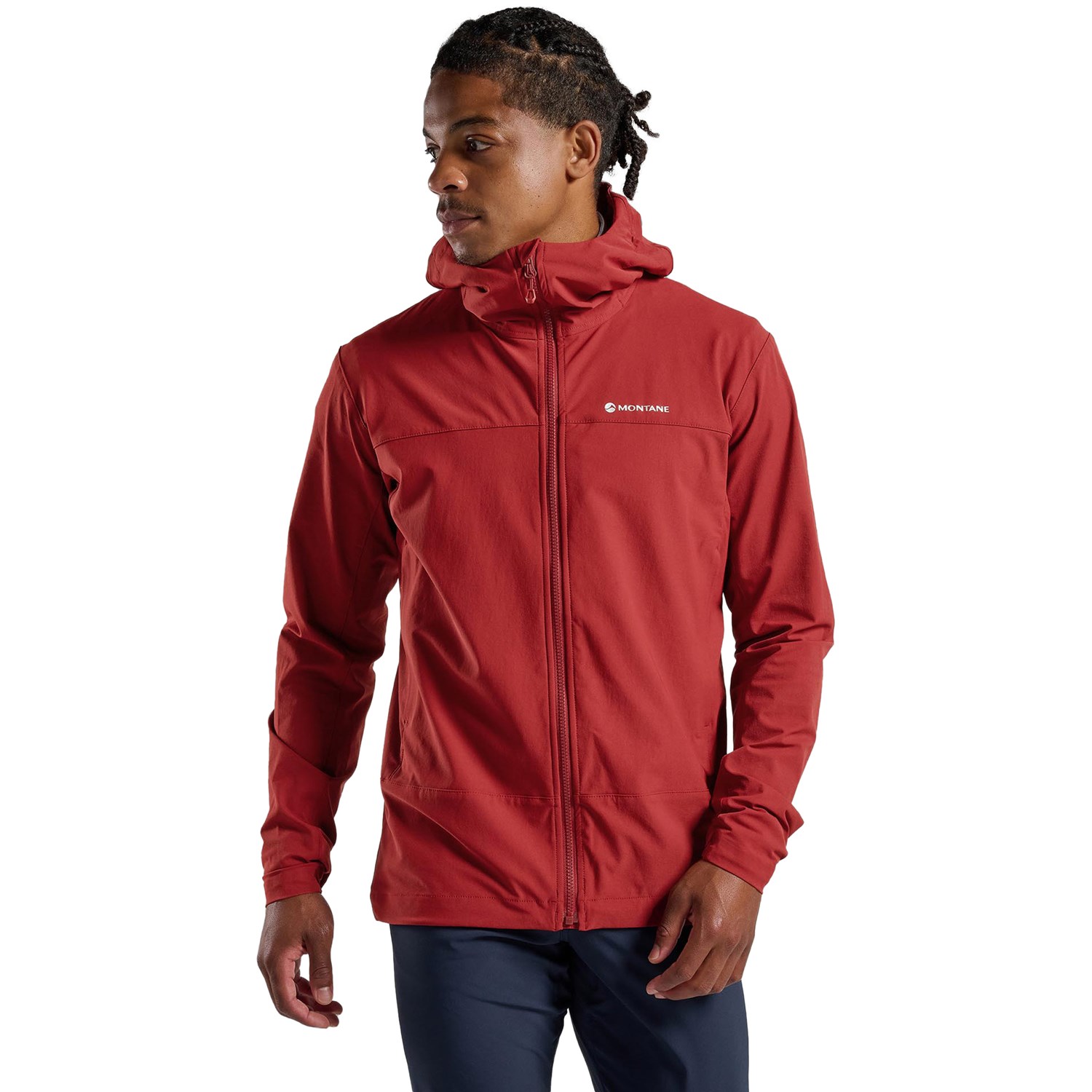 Montane Tenacity Hooded Softshell Jacket Herre M Rød Softshell-jakker