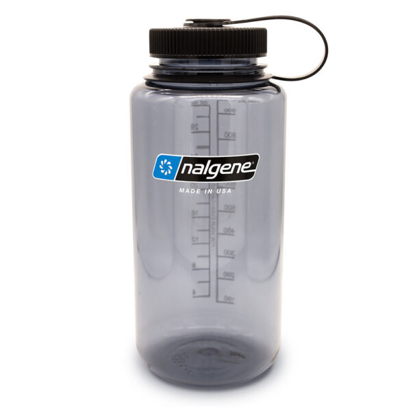 Nalgene 'Wide Mouth Sustain' drikkeflaske 1 L Grey/Black 1,0 liter