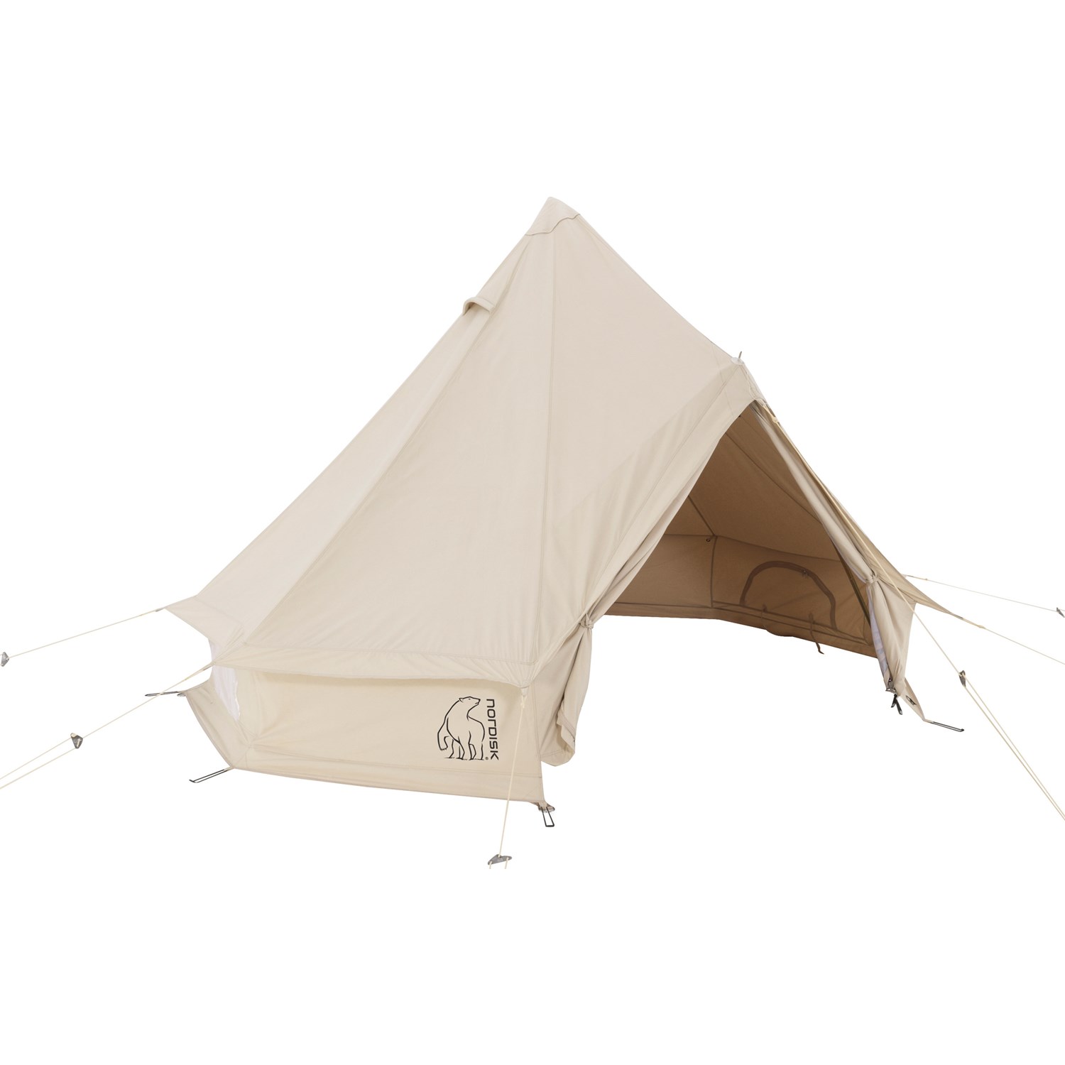 Nordisk Asgard 12.6 Technical Cotton, 6-Personers Bomuldstelt Beige 4-8 personer