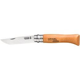 Opinel No 8 Carbon Steel Foldekniv Brun Foldeknive