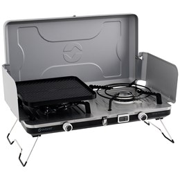 Outwell Merapi Pro Duo Deluxe Gaskøkken Grå Gasbrændere