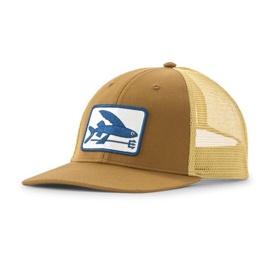 Patagonia Flying Fish LoPro Trucker Hat, Flying Fish Fork / Bobcat Brown